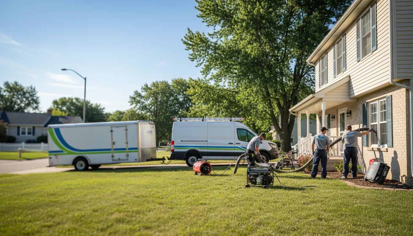 Flooded Basement Restoration And Cleanup With Repair in Bondville, IL near me